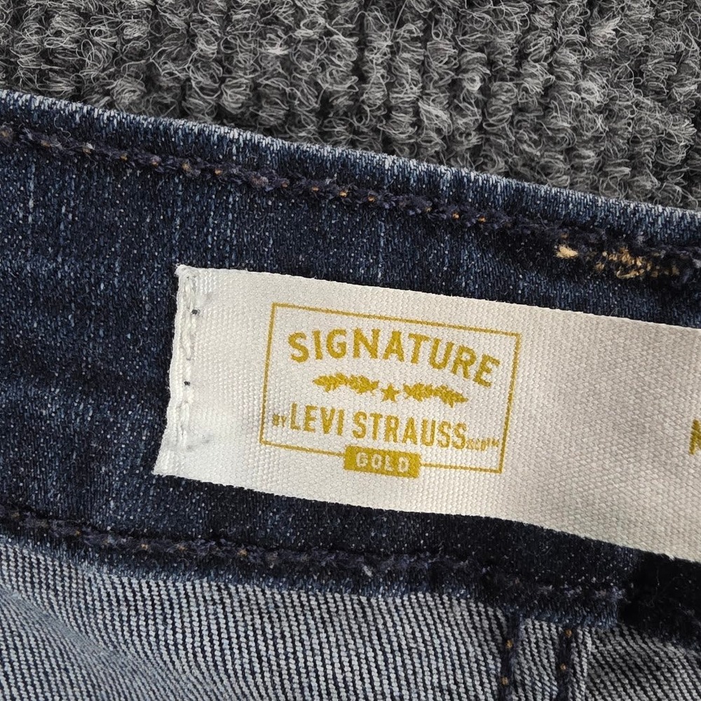 Signature by Levi Strauss & Co Womens 22M Dark Wash Mid Rise Bootcut Jeans 95250 - Picture 13 of 13